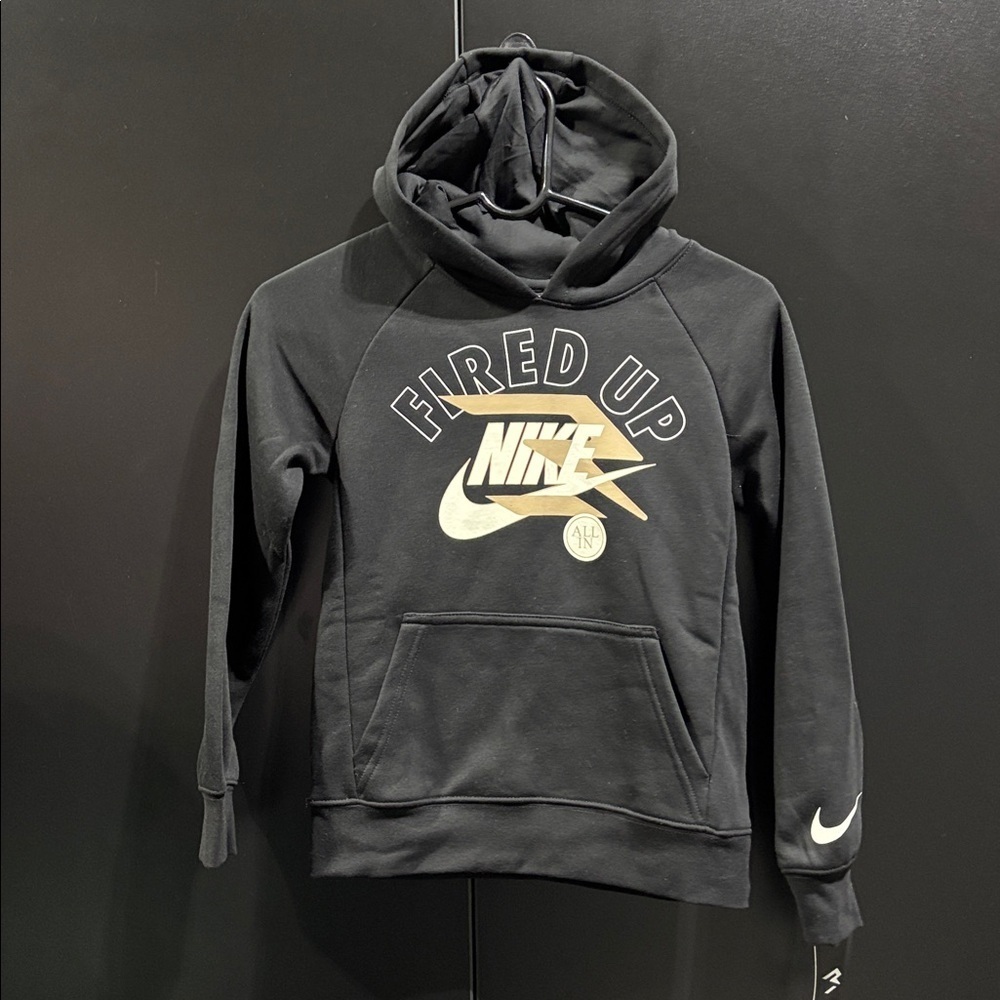 Nike 3 Brand FIRED UP hoodie,pouch pocket,fleece lined logo chest,sleeve
